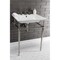 Fauceture KVPB25227W8PN 25-Inch Console Sink with Brass Legs (8-Inch, 3 Hole), White/Polished Nickel KVPB25227W8PN - alternate 5